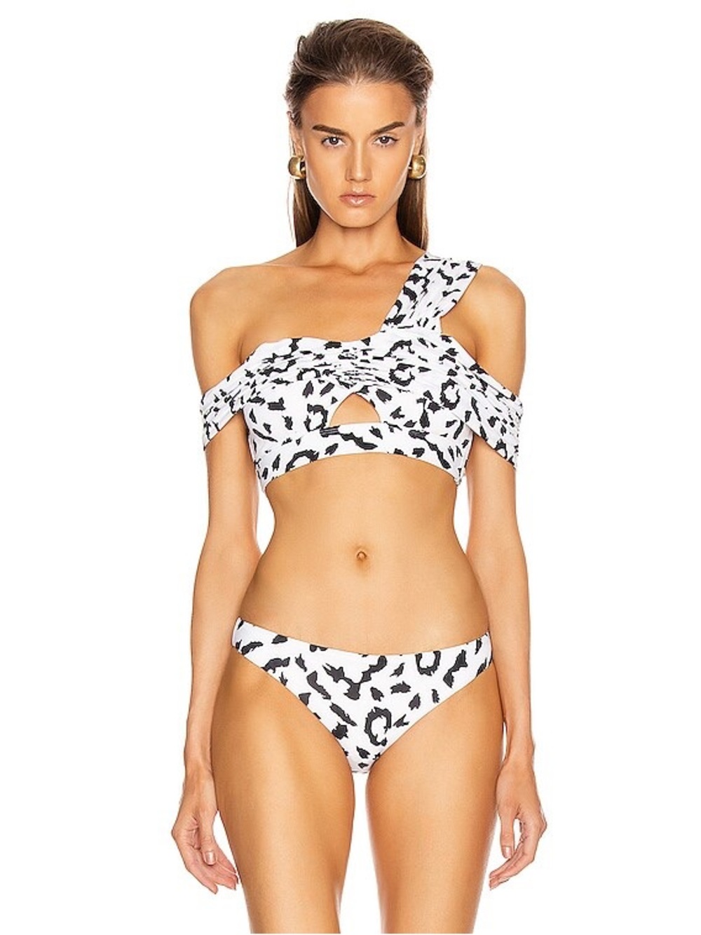 SELF-PORTRAIT Leopard Printed Draped set